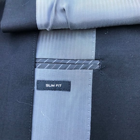 Kenneth Cole Men Blazer Black Wool Slim Fit Sport - Picture 6 of 8